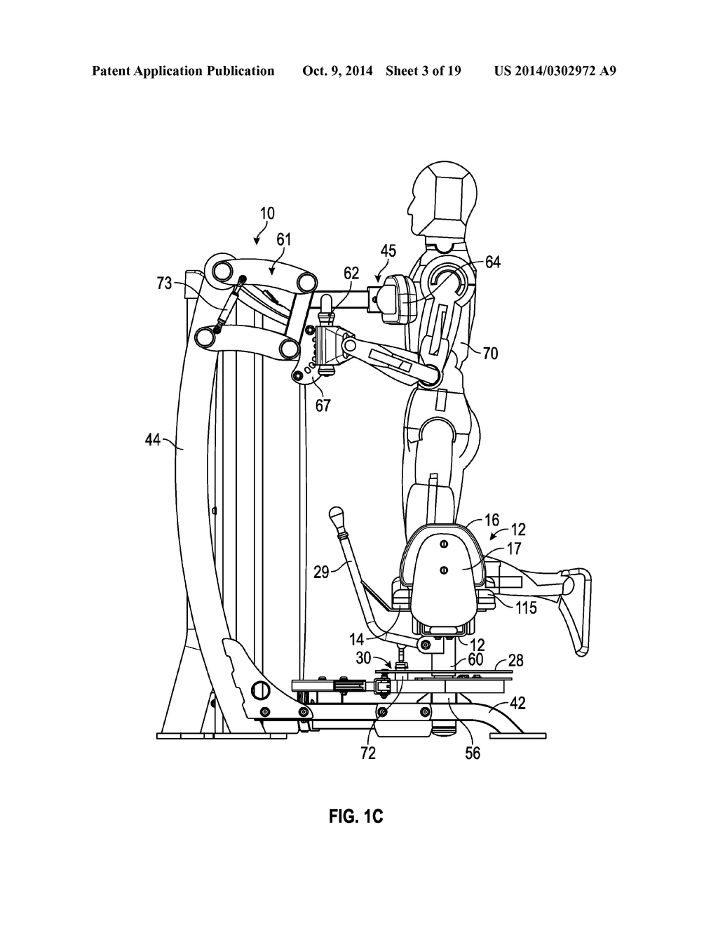 EXERCISE MACHINE WITH MOVABLE USER SUPPORT - diagram, schematic, and image 04