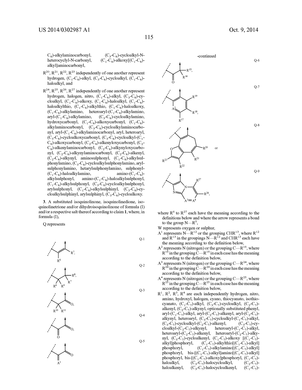 USE OF SUBSTITUTED ISOQUINOLINONES, ISOQUINOLINDIONES, ISOQUINOLINTRIONES     AND DIHYDROISOQUINOLINONES OR IN EACH CASE SALTS THEREOF AS ACTIVE AGENTS     AGAINST ABIOTIC STRESS IN PLANTS - diagram, schematic, and image 116