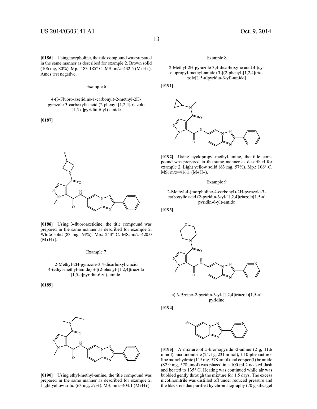 TRIAZOLOPYRIDINE COMPOUNDS - diagram, schematic, and image 14