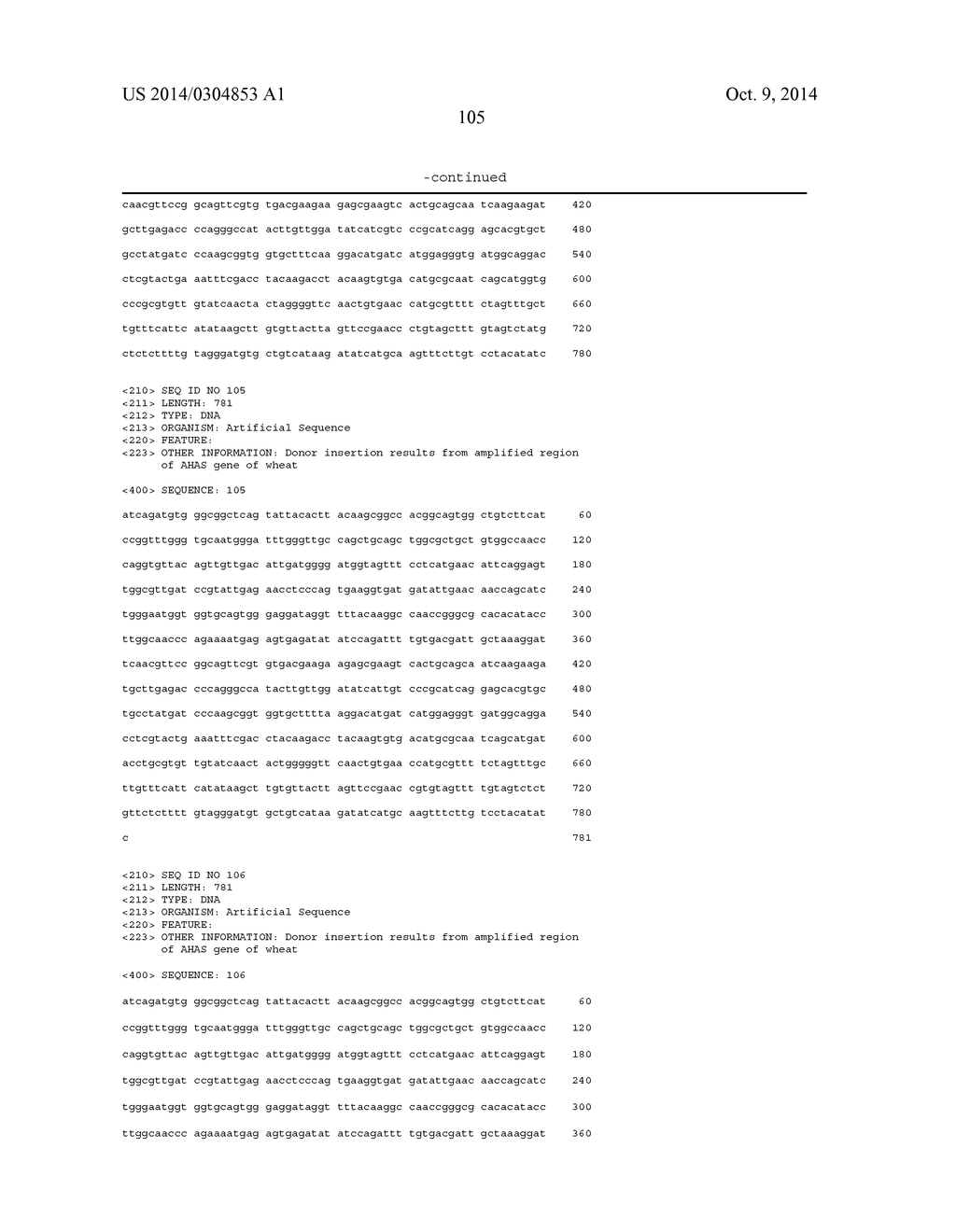 METHODS AND COMPOSITIONS FOR INTEGRATION OF AN EXOGENOUS SEQUENCE WITHIN     THE GENOME OF PLANTS - diagram, schematic, and image 127