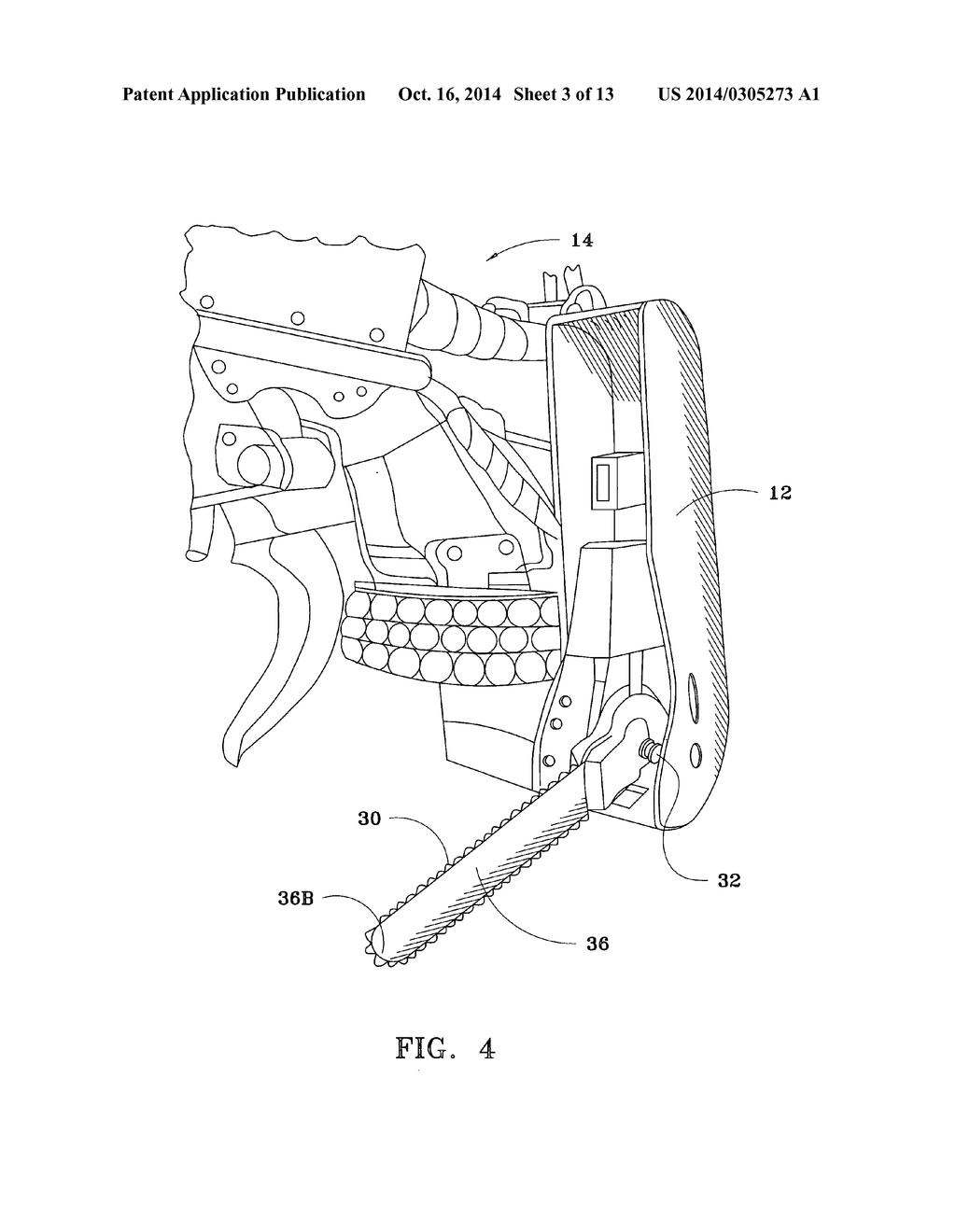 Chain saw chain containment device - diagram, schematic, and image 04