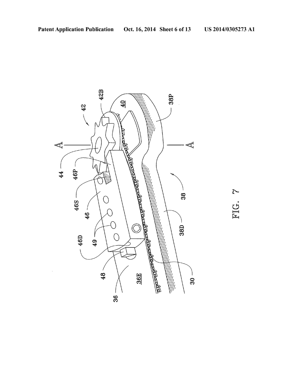 Chain saw chain containment device - diagram, schematic, and image 07