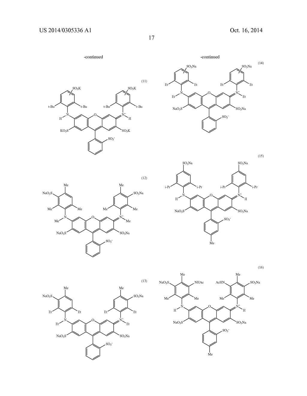 COMPOUND HAVING XANTHENE SKELETON, COLORING COMPOSITION, INK FOR INK JET     RECORDING AND INK JET RECORDING METHOD - diagram, schematic, and image 19