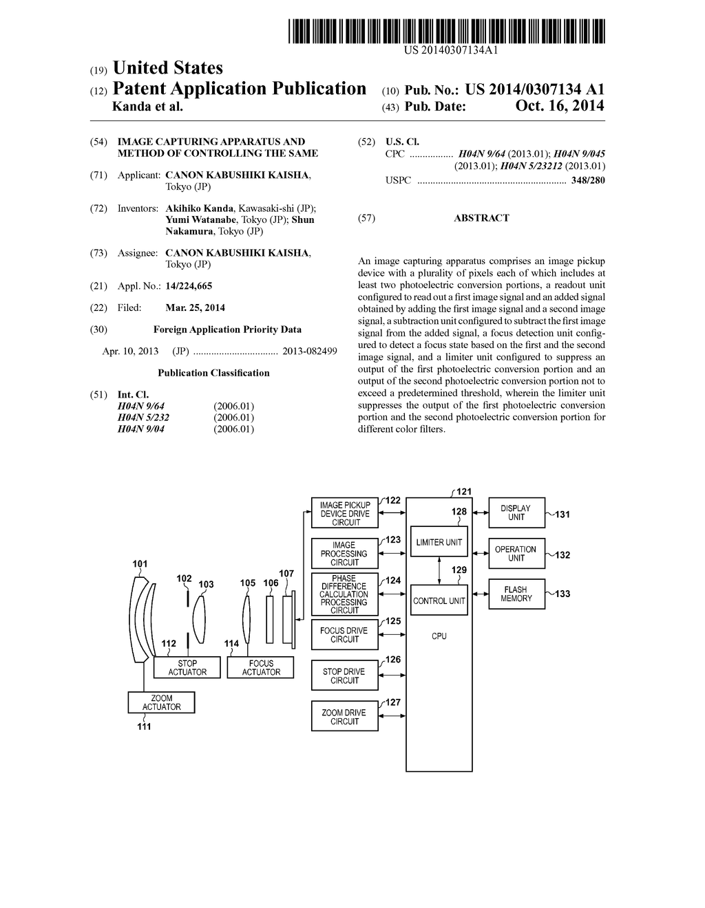 IMAGE CAPTURING APPARATUS AND METHOD OF CONTROLLING THE SAME - diagram, schematic, and image 01