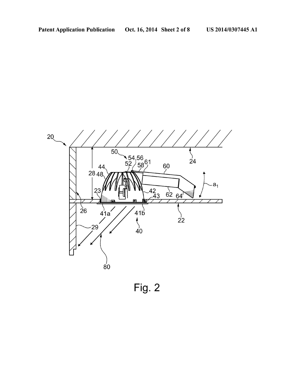 Recessed Light Fixture with Two-Axis Rotational Arm - diagram, schematic, and image 03