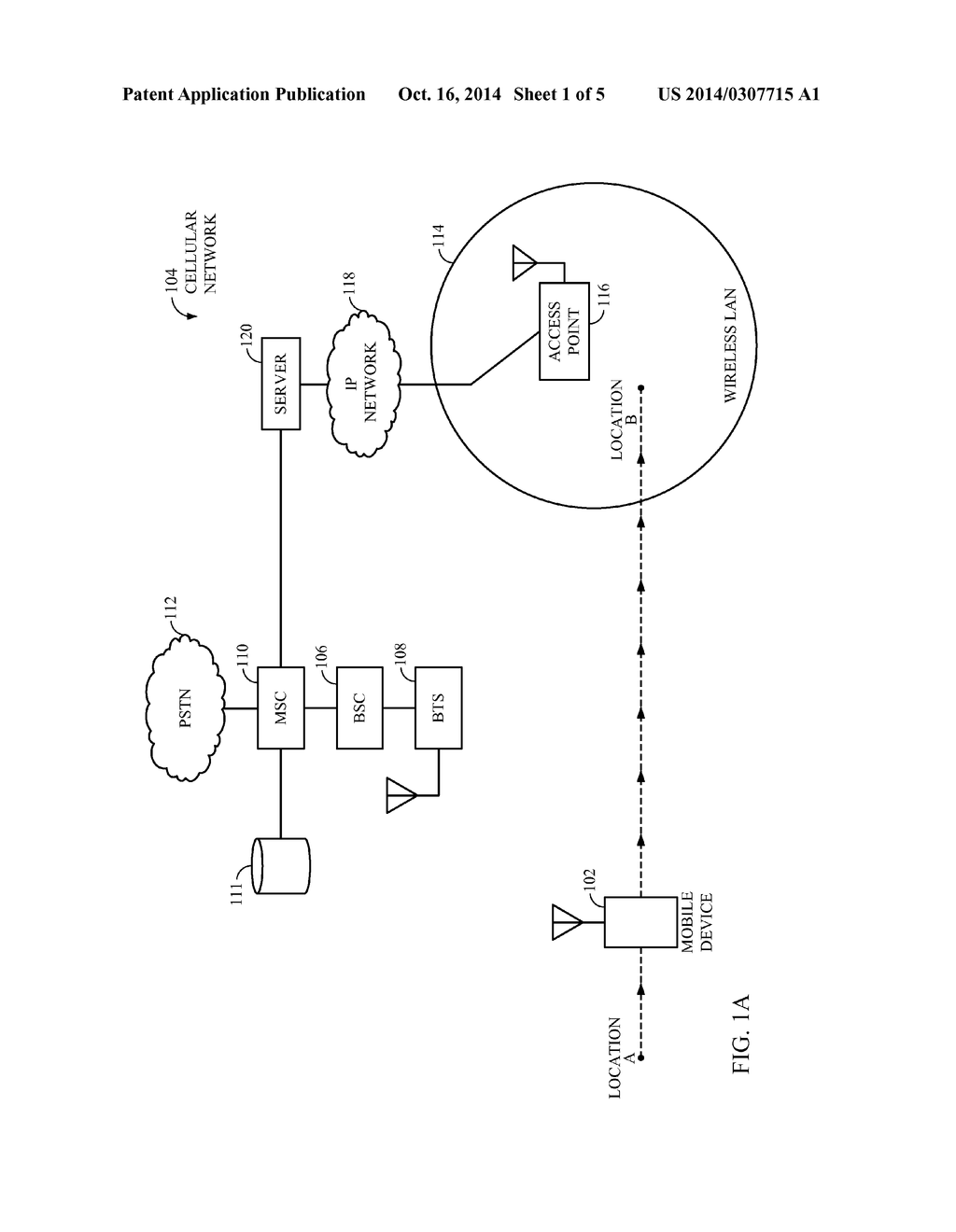 METHOD AND APPARATUS FOR LOCATING A WIRELESS LOCAL AREA NETWORK IN A WIDE     AREA NETWORK - diagram, schematic, and image 02