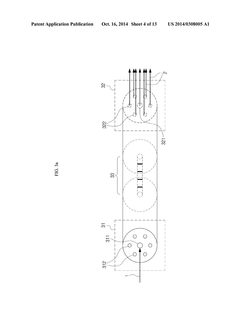 OPTICAL ELEMENT USING MULTICORE OPTICAL FIBER GRATING AND METHOD FOR     PROCESSING OPTICAL SIGNAL USING THE SAME - diagram, schematic, and image 05