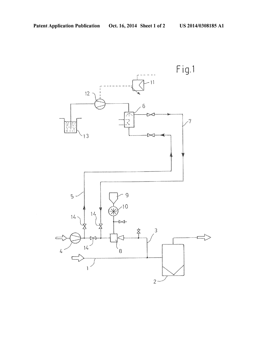 METHOD FOR PRECIPITATING MERCURY FROM FLUE GASES OF HIGH-TEMPERATURE     PLANTS - diagram, schematic, and image 02