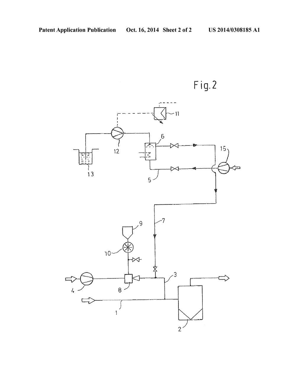 METHOD FOR PRECIPITATING MERCURY FROM FLUE GASES OF HIGH-TEMPERATURE     PLANTS - diagram, schematic, and image 03