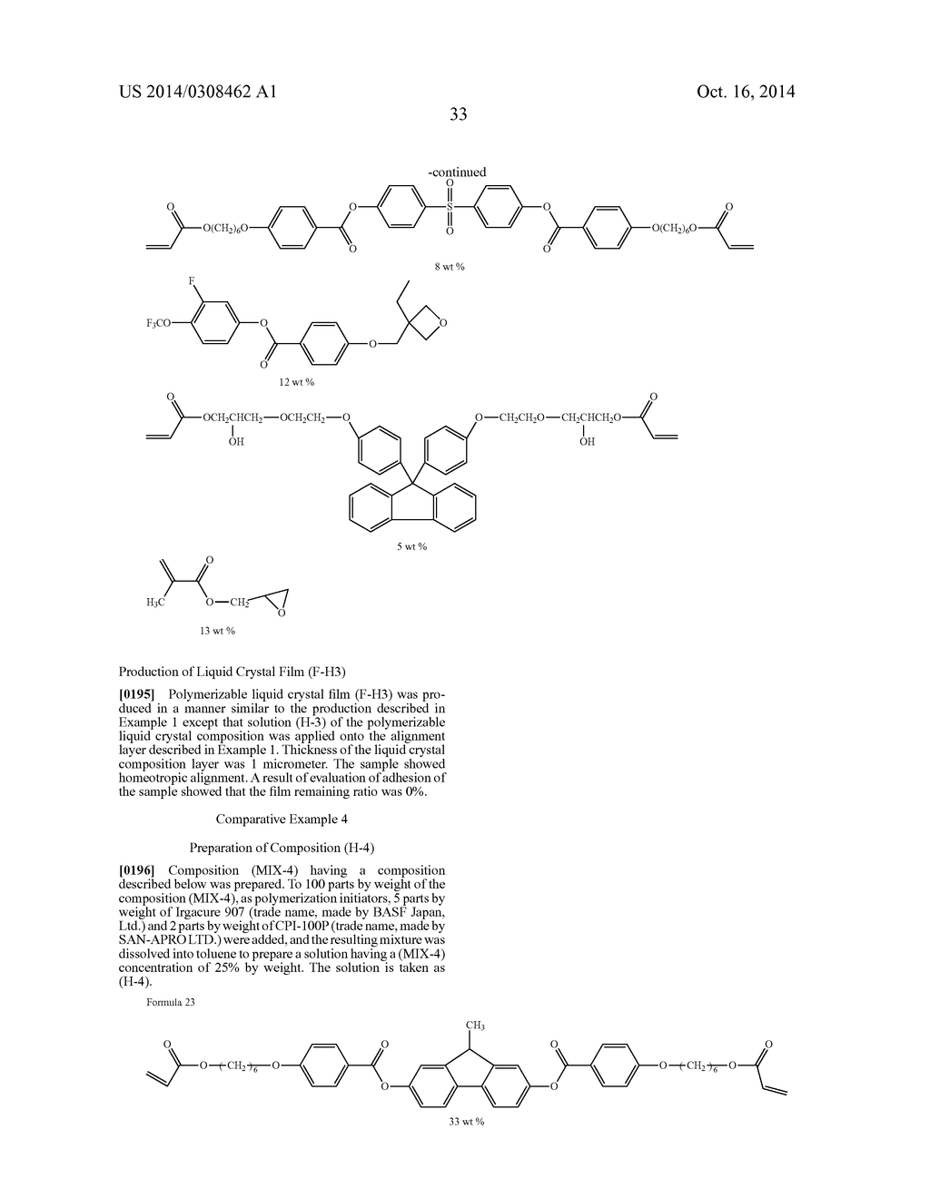 FILM USING POLYMERIZABLE LIQUID CRYSTAL COMPOSITION CONTAINING PEELING     PREVENTIVE AGENT - diagram, schematic, and image 36