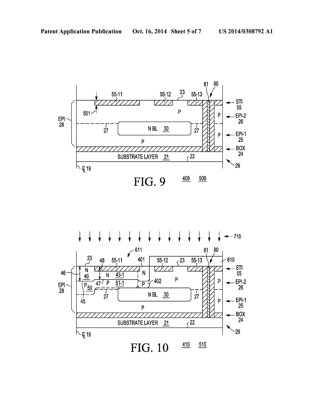 METHODS OF PRODUCING BIPOLAR TRANSISTORS HAVING EMITTER-BASE JUNCTIONS OF     VARYING DEPTHS AND/OR DOPING CONCENTRATIONS - diagram, schematic, and image 06