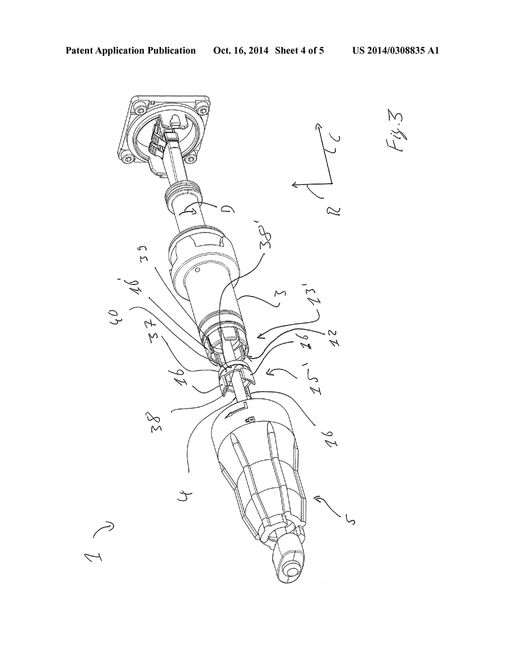 END FITTING FOR A CABLE WITH SEALING PROTRUSION AND ENCLOSURE ASSEMBLY     WITH END FITTING - diagram, schematic, and image 05