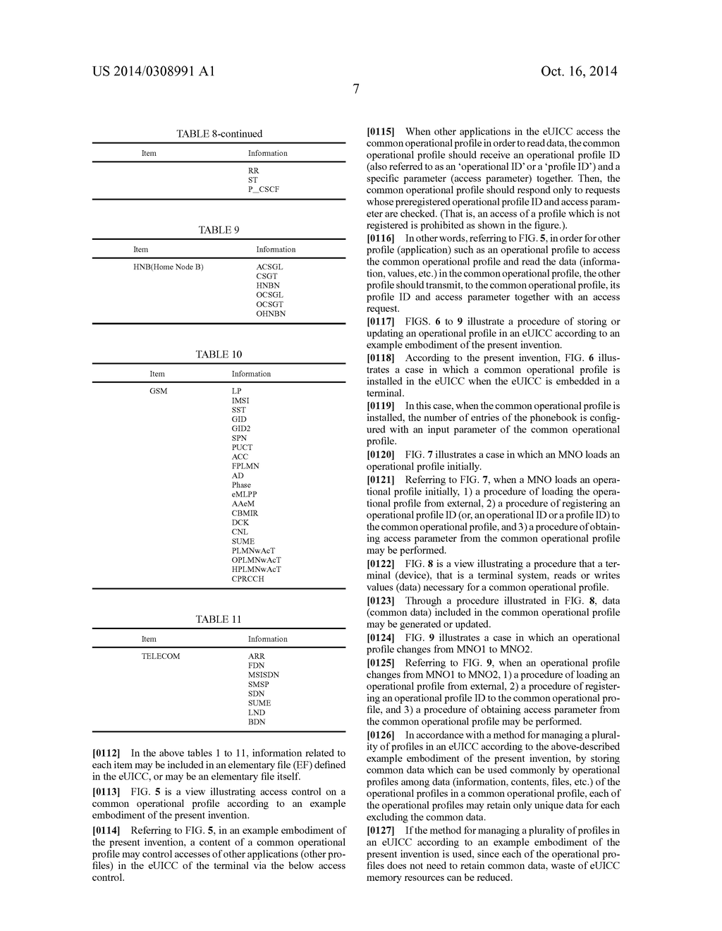 METHOD FOR MANAGING MULTIPLE PROFILES IN AN EMBEDDED UICC, AND EMBEDDED     UICC AND TERMINAL THEREFOR - diagram, schematic, and image 18