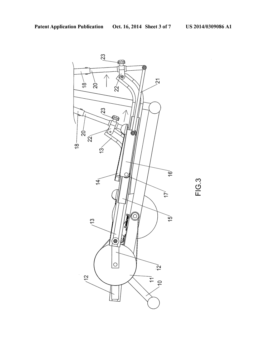 Oblong Orbital Exercising Machine Having Adjustable and Extendable Trace     of Movement - diagram, schematic, and image 04