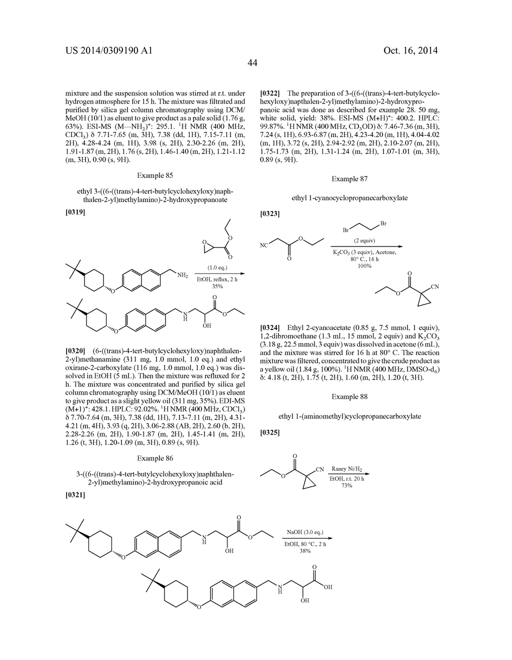 BICYCLIC ARYL SPHINGOSINE 1-PHOSPHATE ANALOGS - diagram, schematic, and image 45