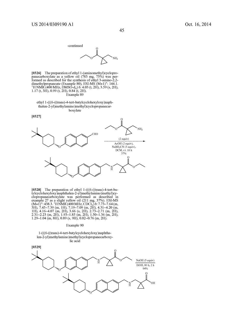 BICYCLIC ARYL SPHINGOSINE 1-PHOSPHATE ANALOGS - diagram, schematic, and image 46