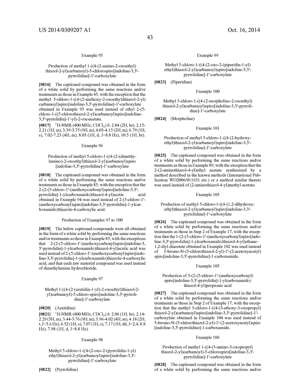 NOVEL SPIROINDOLINE COMPOUND, AND MEDICINAL AGENT COMPRISING SAME - diagram, schematic, and image 45