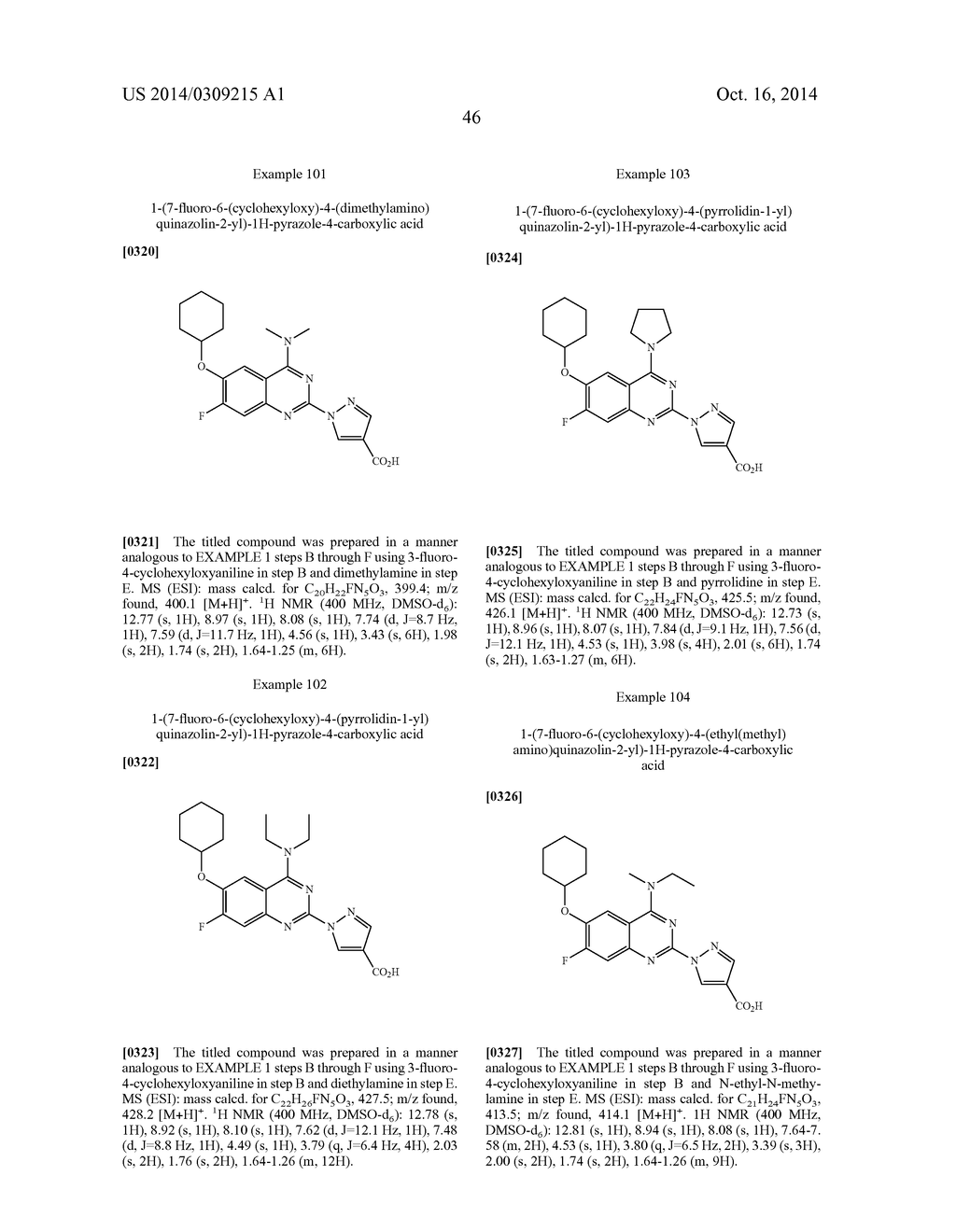 4-AMINOQUINAZOLIN-2-YL-1-PYRRAZOLE-4-CARBOXYLIC ACID COMPOUNDS AS PROLYL     HYDROXYLASE INHIBITORS - diagram, schematic, and image 47
