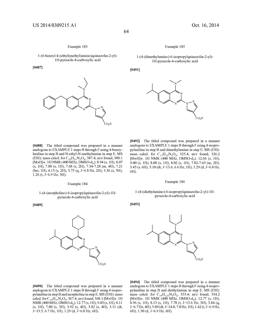 4-AMINOQUINAZOLIN-2-YL-1-PYRRAZOLE-4-CARBOXYLIC ACID COMPOUNDS AS PROLYL     HYDROXYLASE INHIBITORS - diagram, schematic, and image 65