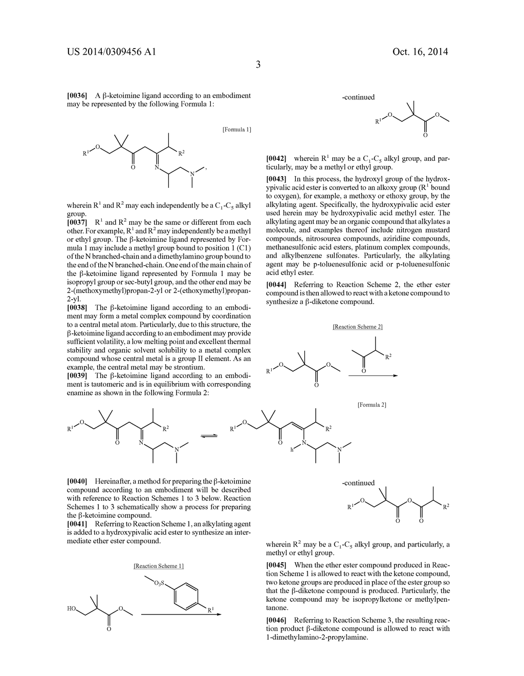 BETA-KETOIMINE LIGAND, METHOD OF PREPARING THE SAME, METAL COMPLEX     COMPRISING THE SAME AND METHOD OF FORMING THIN FILM USING THE SAME - diagram, schematic, and image 10
