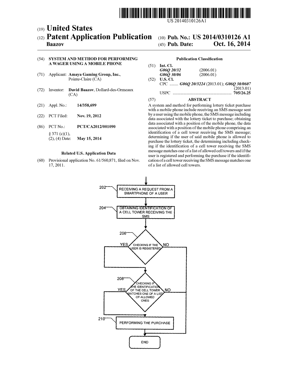 System and Method for Performing a Wager Using a Mobile Phone - diagram, schematic, and image 01