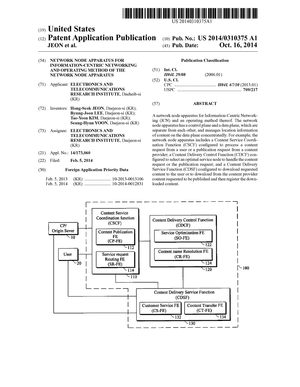 NETWORK NODE APPARATUS FOR INFORMATION-CENTRIC NETWORKING AND OPERATING     METHOD OF THE NETWORK NODE APPARATUS - diagram, schematic, and image 01