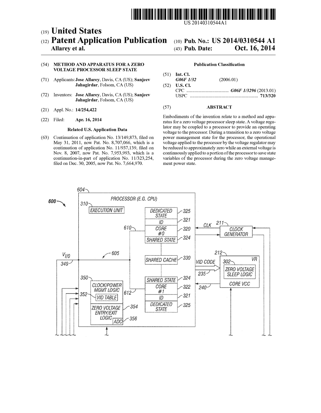 Method And Apparatus For A Zero Voltage Processor Sleep State - diagram, schematic, and image 01