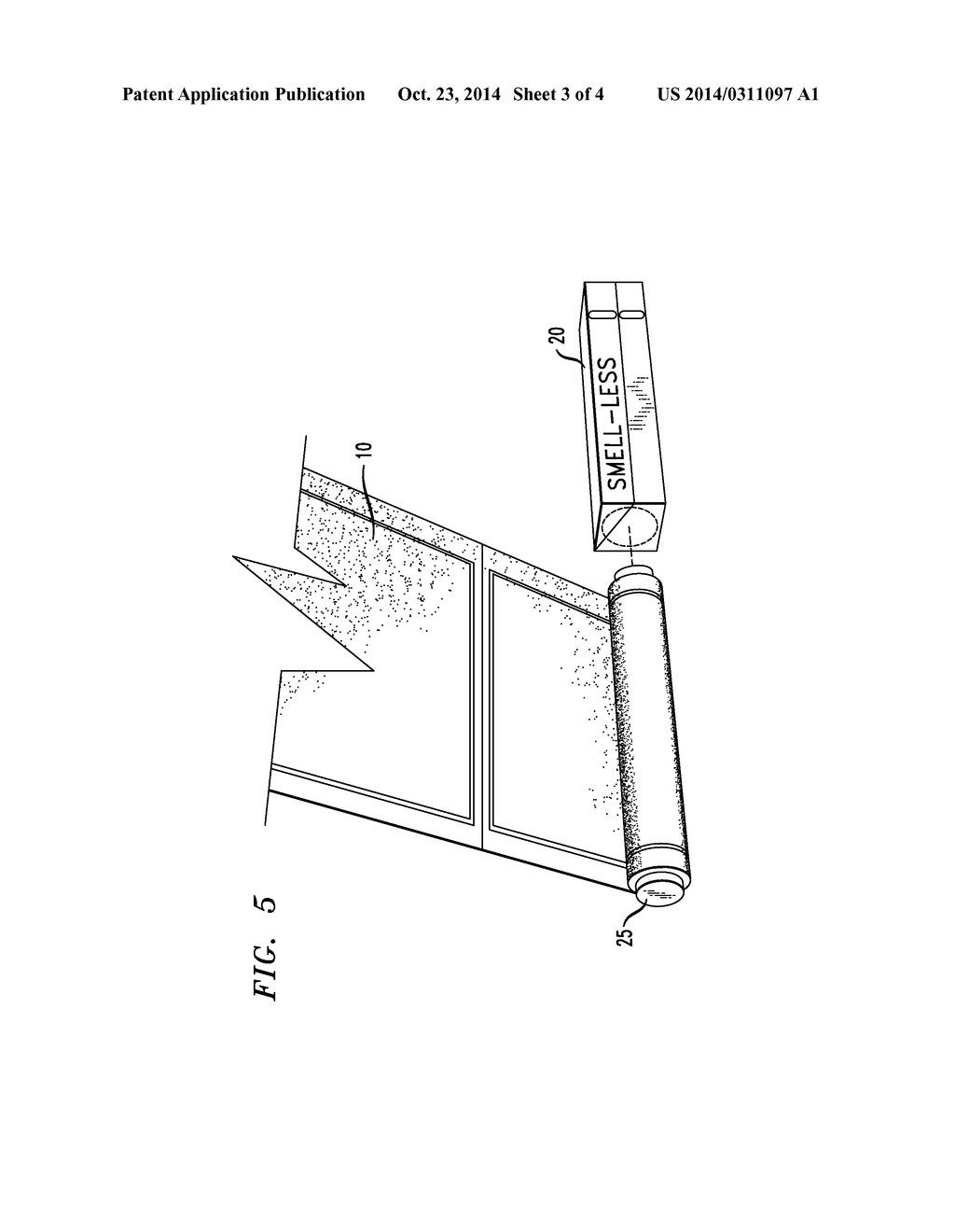 DEVICE FOR COVERING A DOOR TO PROVIDE FOR SMOKE AND ODOR INSULATION AND     METHOD FOR USING AND PACKAGING SAME - diagram, schematic, and image 04