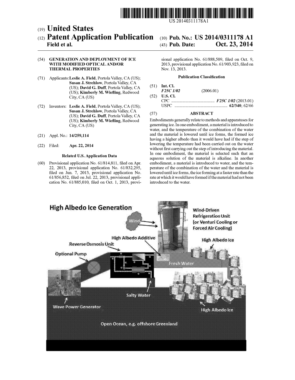 Generation and Deployment of Ice with modified Optical and/or Thermal     Properties - diagram, schematic, and image 01