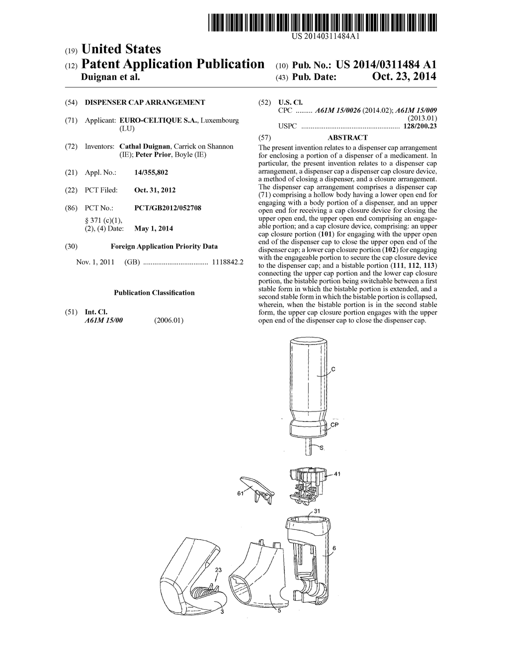 DISPENSER CAP ARRANGEMENT - diagram, schematic, and image 01