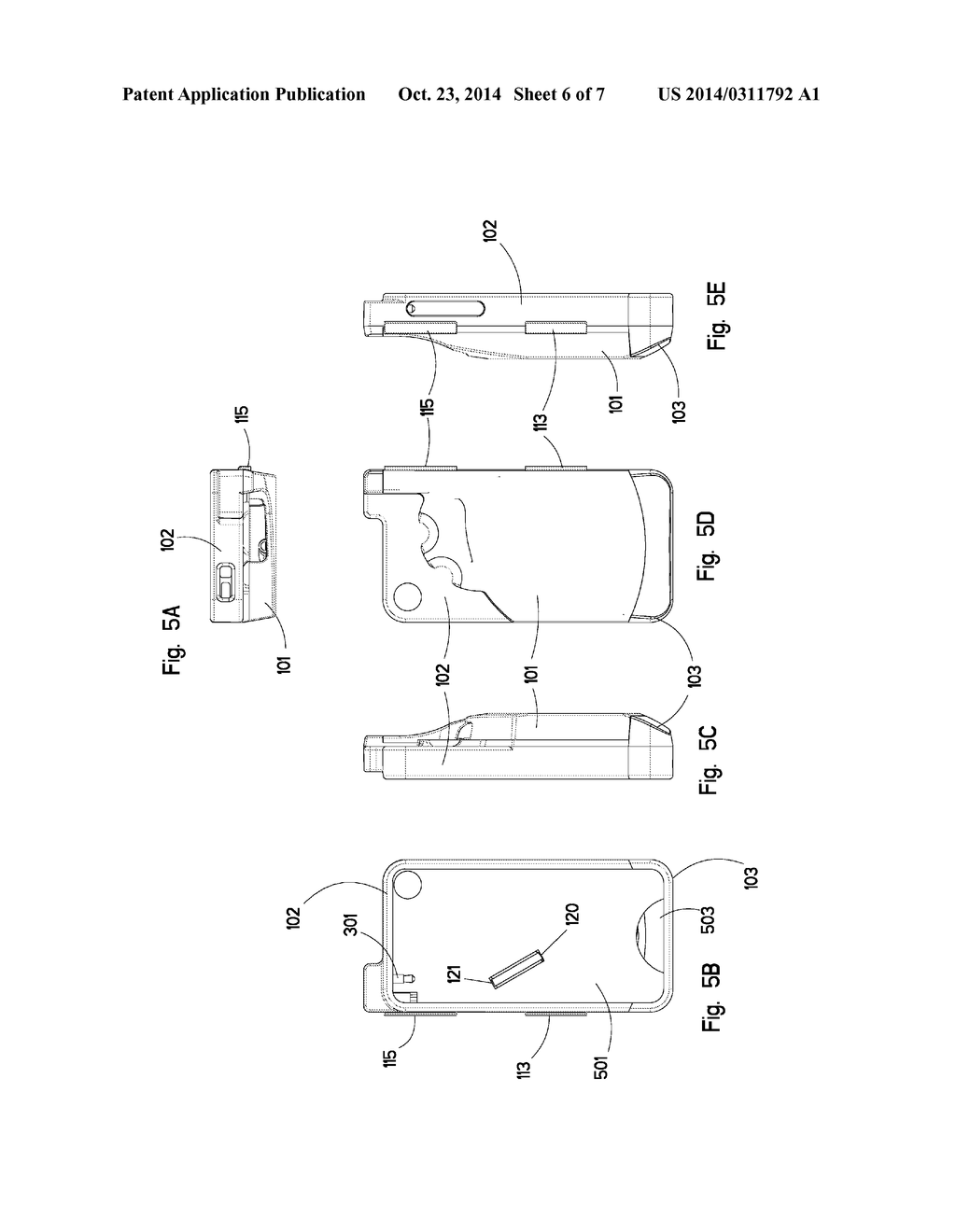 MOBILE DEVICE CASE WITH RETRACTOR REEL ASSEMBLY FOR USER-PROVIDED     HEADPHONES - diagram, schematic, and image 07