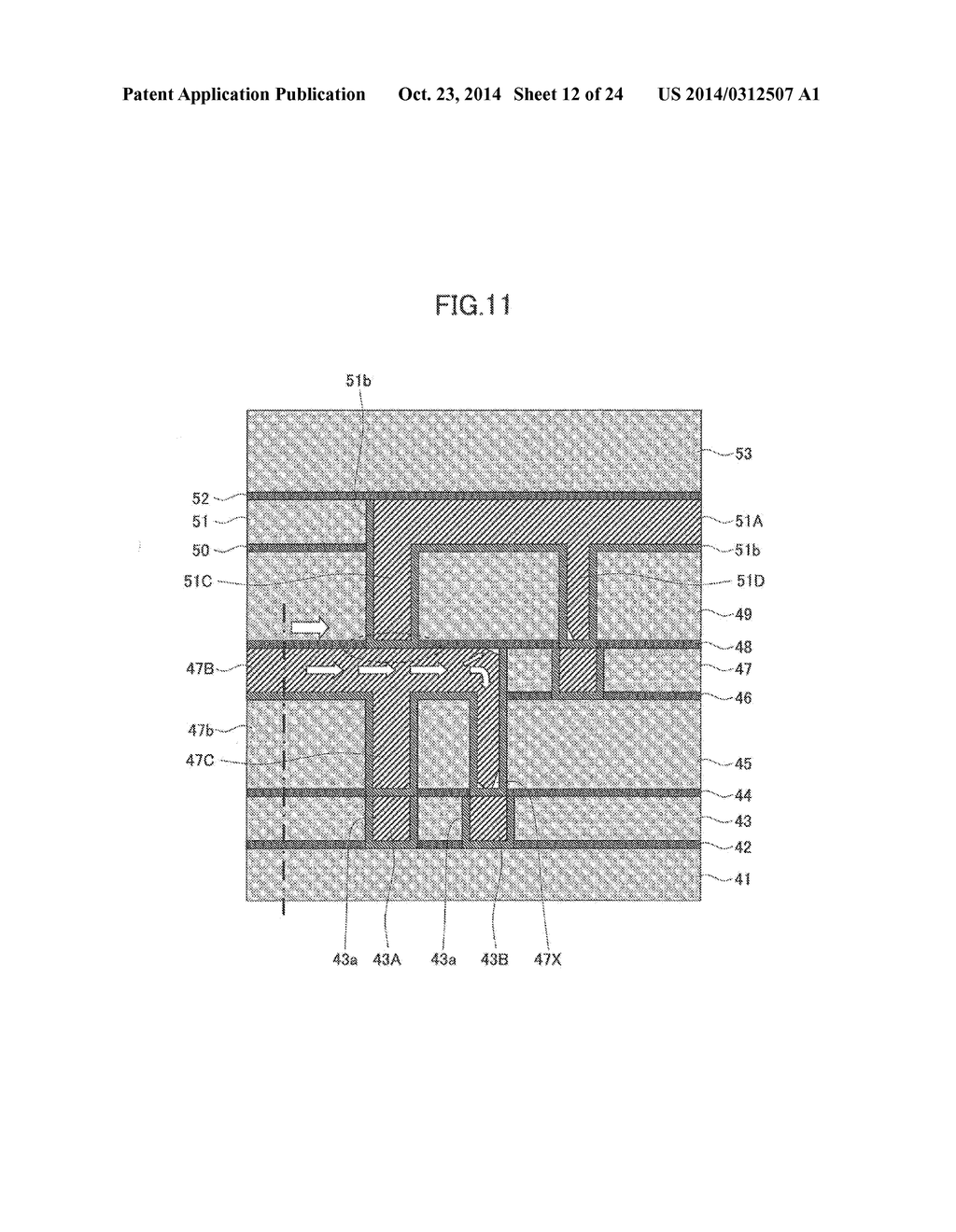 SEMICONDUCTOR DEVICE HAVING A MULTILAYER INTERCONNECTION STRUCTURE - diagram, schematic, and image 13