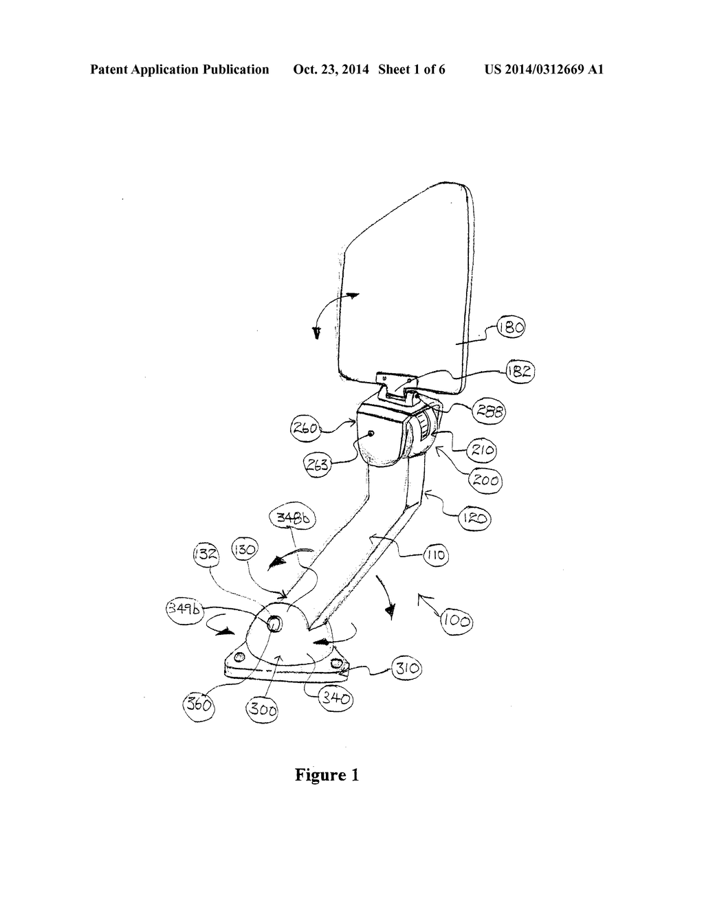 SINGLE ARM ADJUSTMENT MECHANISM FOR SUPPORTING AN OBJECT - diagram, schematic, and image 02