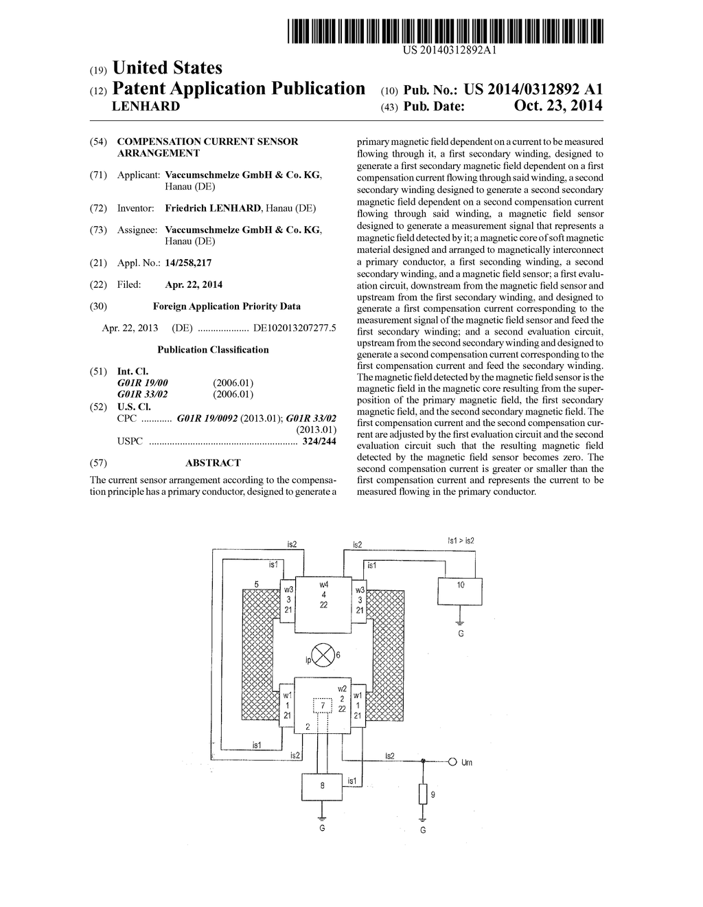 COMPENSATION CURRENT SENSOR ARRANGEMENT - diagram, schematic, and image 01