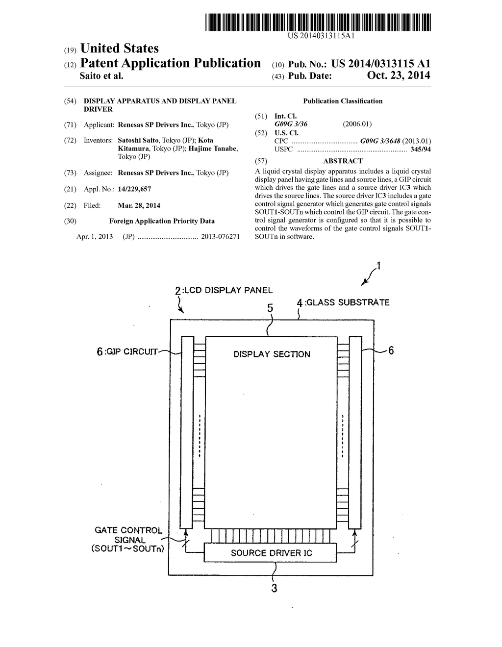 DISPLAY APPARATUS AND DISPLAY PANEL DRIVER - diagram, schematic, and image 01