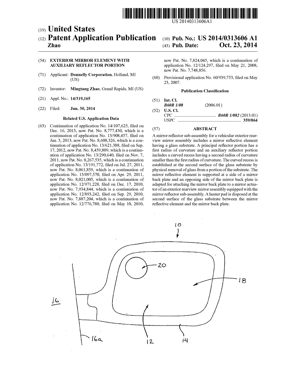 EXTERIOR MIRROR ELEMENT WITH AUXILIARY REFLECTOR PORTION - diagram, schematic, and image 01