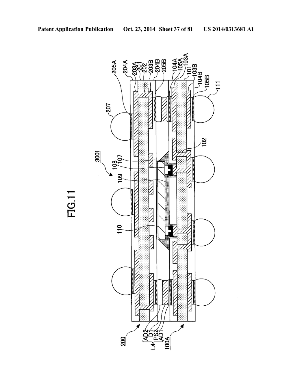 CHIP EMBEDDED SUBSTRATE AND METHOD OF PRODUCING THE SAME - diagram, schematic, and image 38