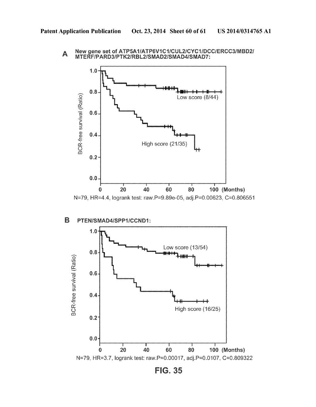 SIGNATURES AND DETERMINANTS ASSOCIATED WITH PROSTATE CANCER PROGRESSION     AND METHODS OF USE THEREOF - diagram, schematic, and image 61