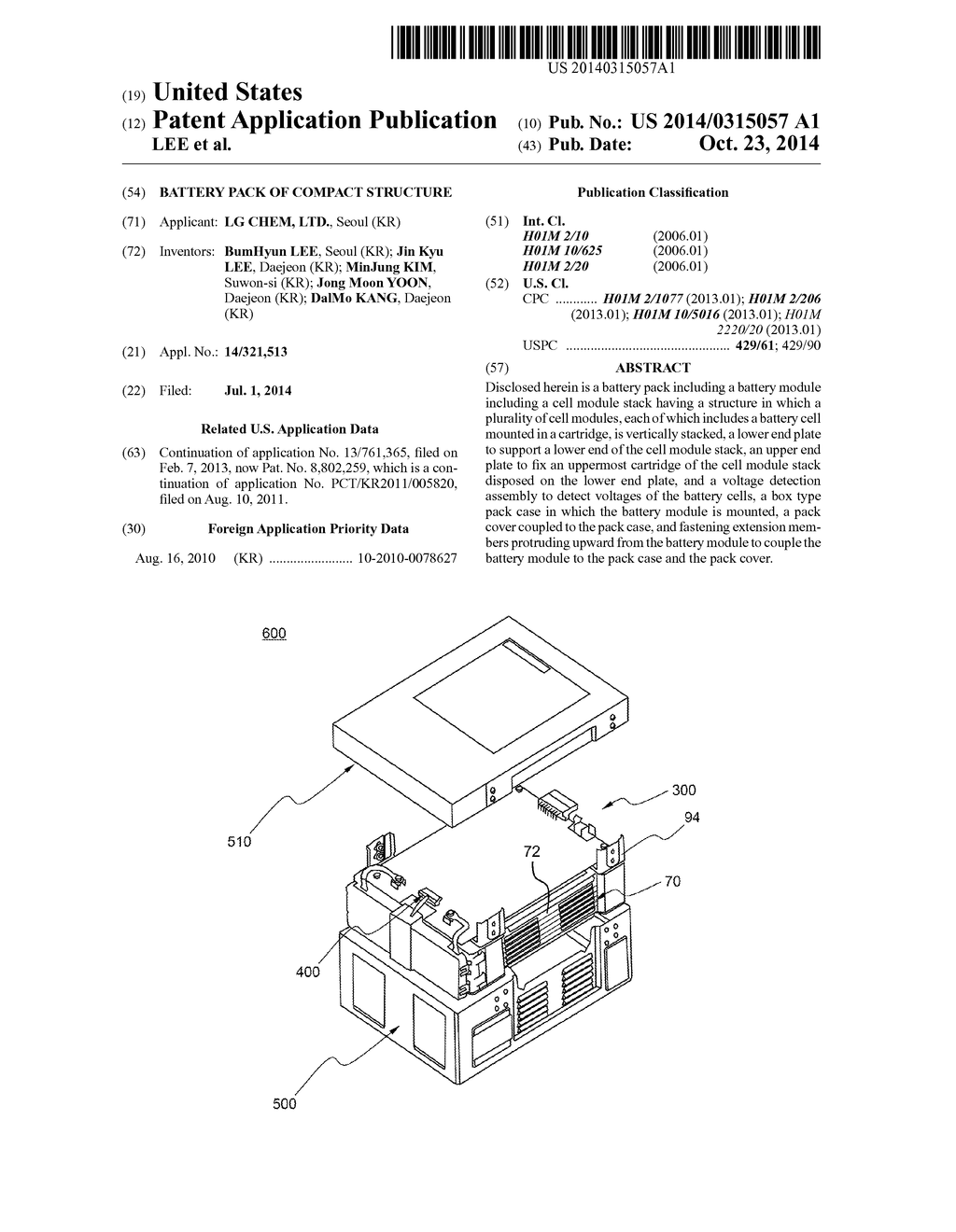 BATTERY PACK OF COMPACT STRUCTURE - diagram, schematic, and image 01