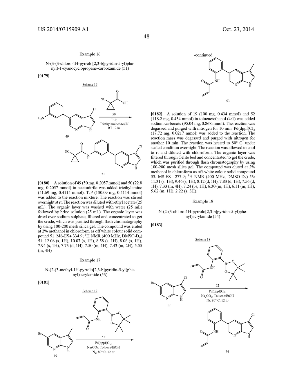 3,5-(Un)substituted-1H-pyrrolo[2,3-b]pyridine, 1H-pyrazolo[3,4-b]pyridine     and 5H- pyrrolo[2,3-b]pyrazine dual ITK and JAK3 Kinase Inhibitors - diagram, schematic, and image 49