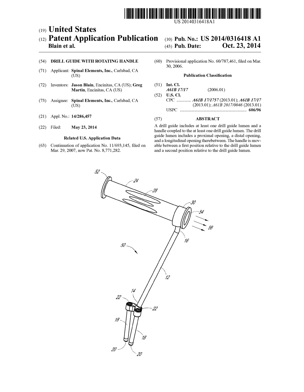 DRILL GUIDE WITH ROTATING HANDLE - diagram, schematic, and image 01