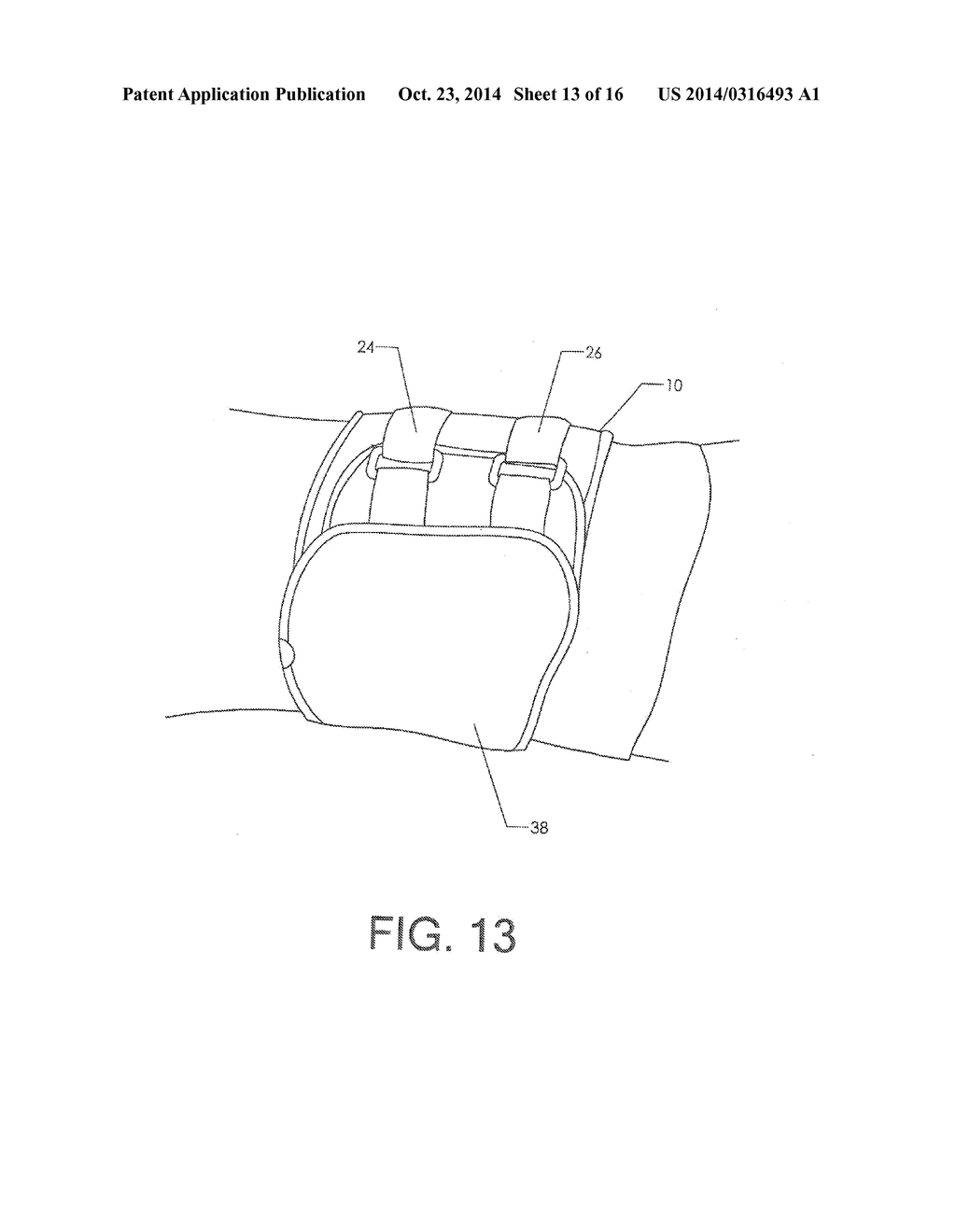 Lumbar Cryotherapy Belt with Access Window - diagram, schematic, and image 14