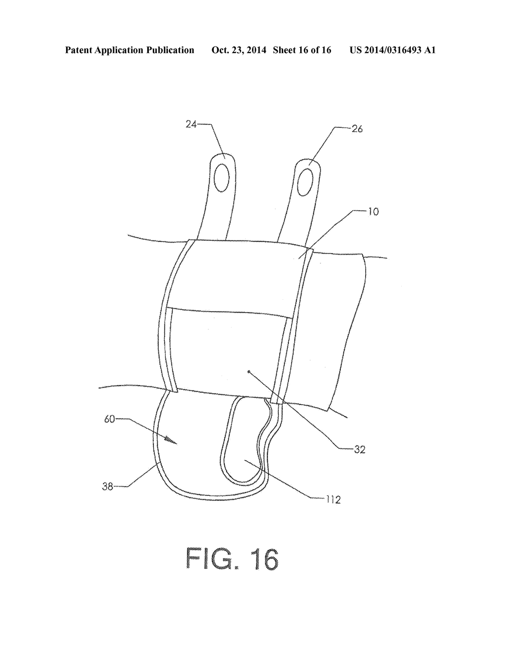 Lumbar Cryotherapy Belt with Access Window - diagram, schematic, and image 17