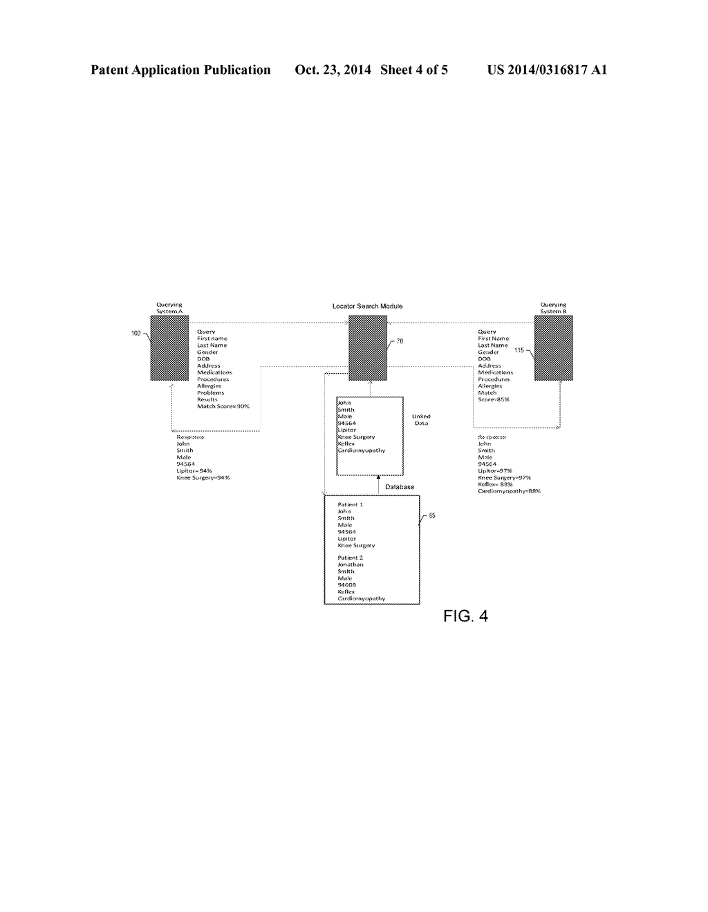 METHODS, APPARATUSES AND COMPUTER PROGRAM PRODUCTS FOR FACILITATING     LOCATION AND RETRIEVAL OF HEALTH INFORMATION IN A HEALTHCARE SYSTEM - diagram, schematic, and image 05