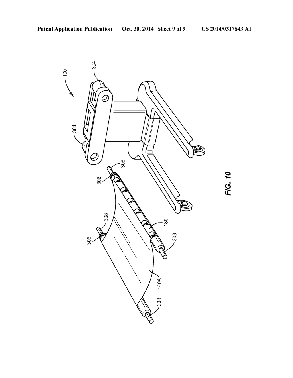 PATIENT LIFTING DEVICE USING TAKE-UP ROLLERS - diagram, schematic, and image 10