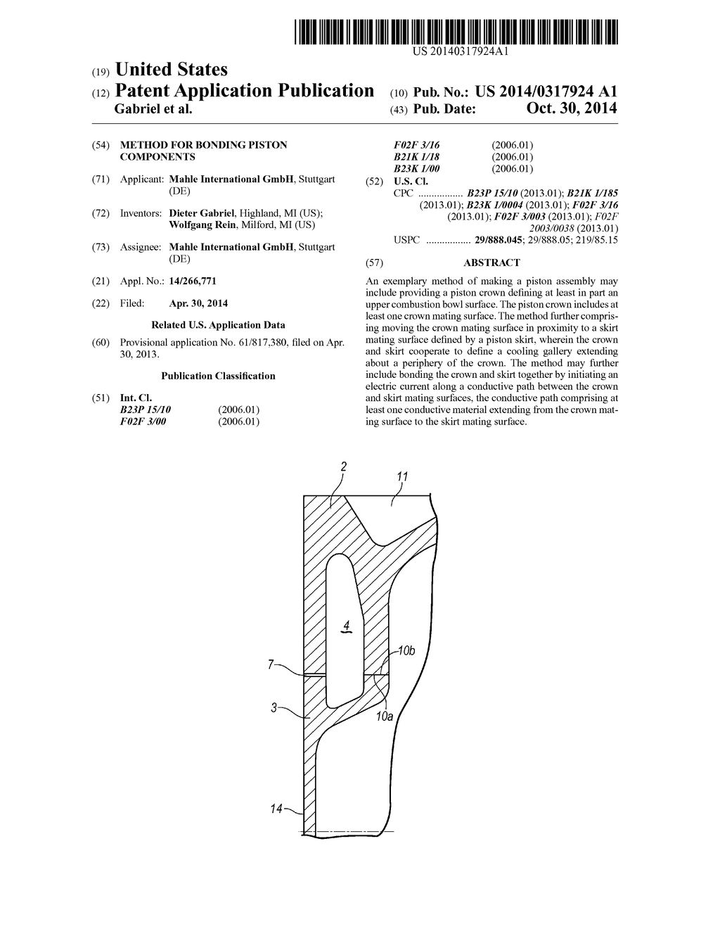 METHOD FOR BONDING PISTON COMPONENTS - diagram, schematic, and image 01