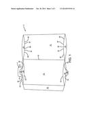 MERCHANDISE CONTAINER WITH INTEGRATED HANG TAB diagram and image