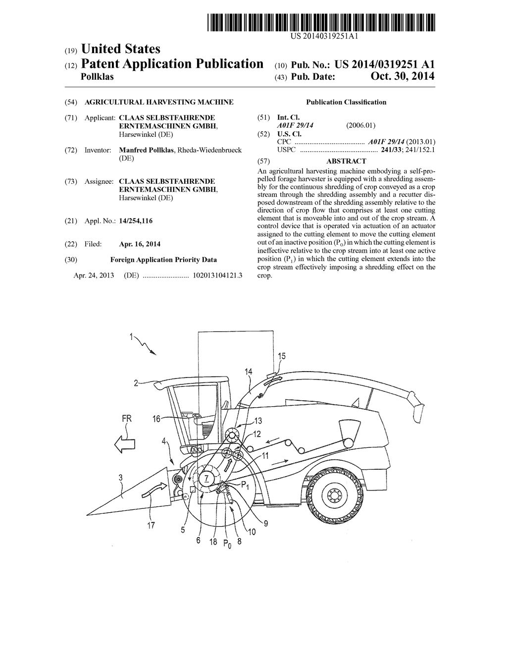 Agricultural harvesting machine - diagram, schematic, and image 01