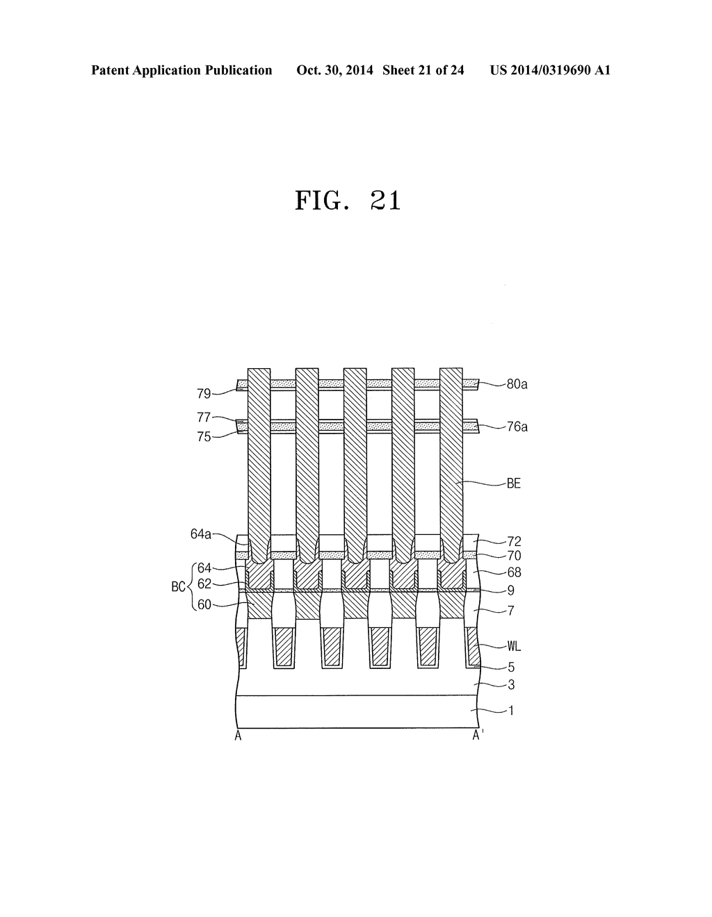 SEMICONDUCTOR DEVICE AND METHOD OF FABRICATING THE SAME - diagram, schematic, and image 22