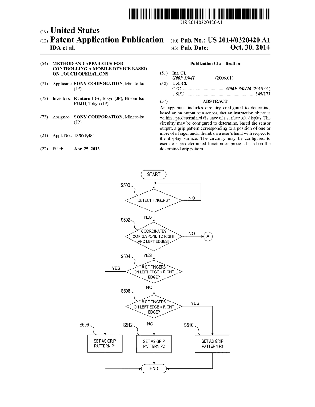 METHOD AND APPARATUS FOR CONTROLLING A MOBILE DEVICE BASED ON TOUCH     OPERATIONS - diagram, schematic, and image 01